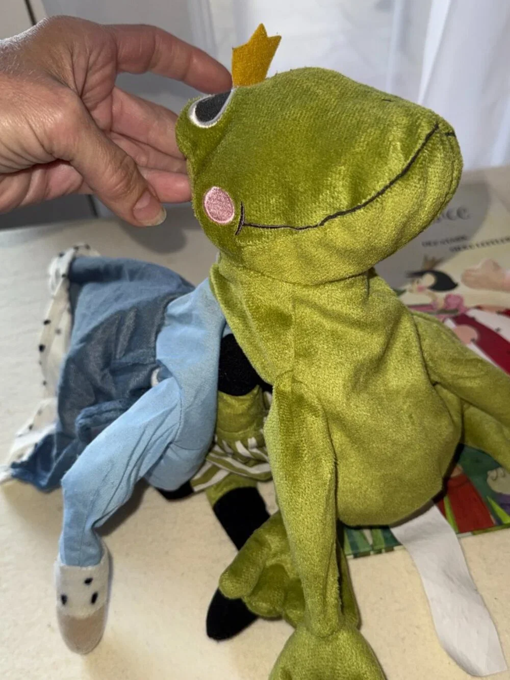 3pc IKEA Frog Prince Plush Toy KVACK Princess Doll 2-in-1 Stuffed Animal wBOOK